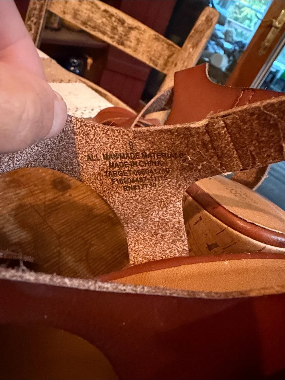 Mossimo Supply Co. Tan Cork Wedge Sandals